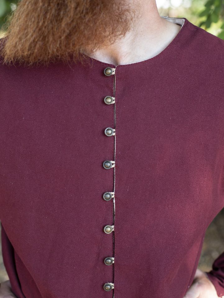 Tunic with button placket bordeaux 5