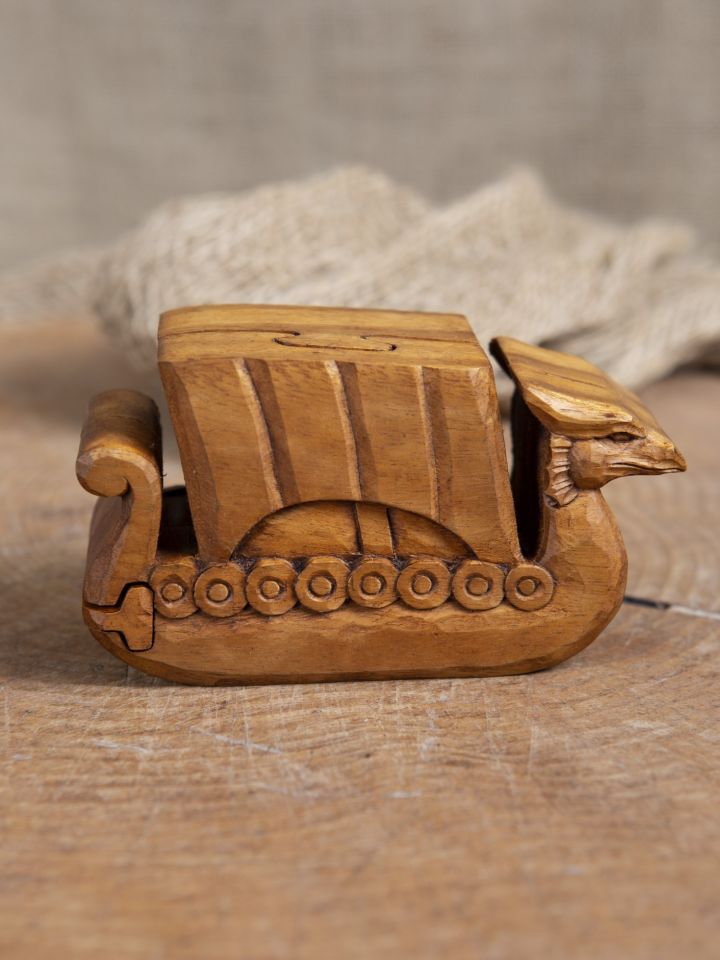 Wooden box Viking ship 5
