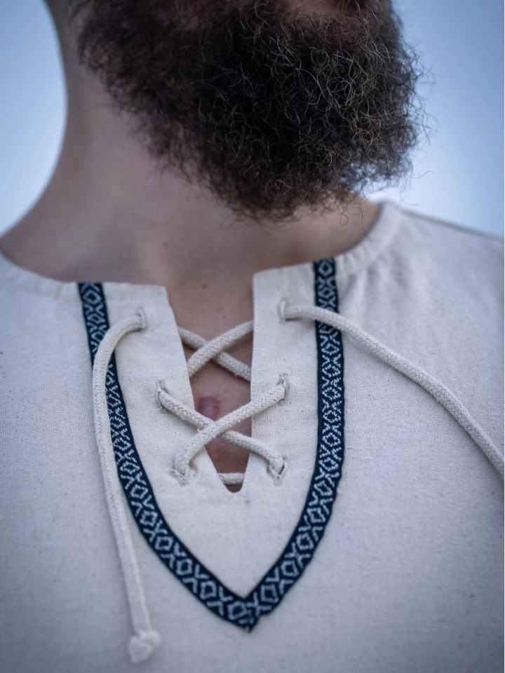 Medieval shirt with natural border L 5