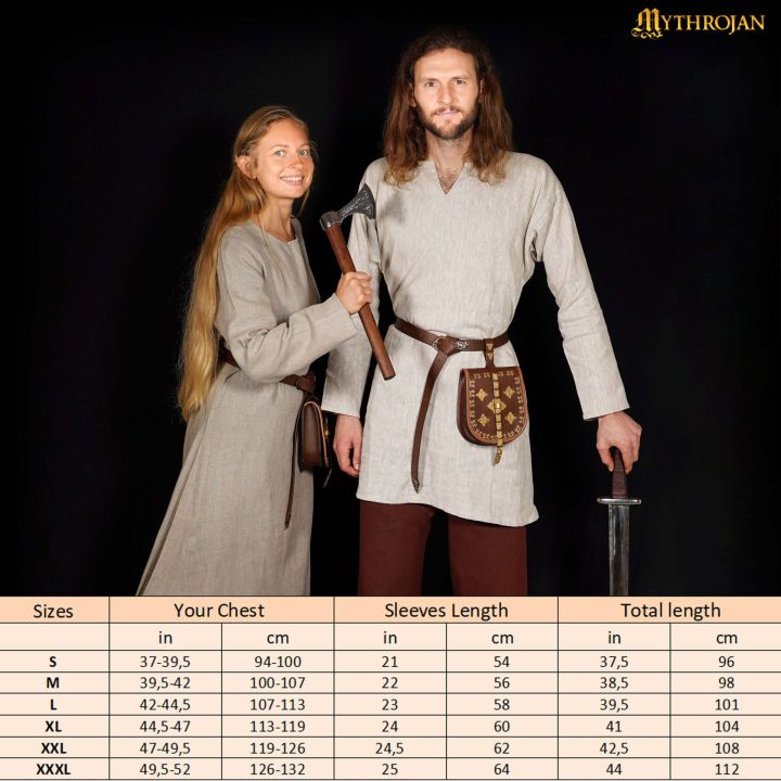 Viking linen tunic Erik natural 5