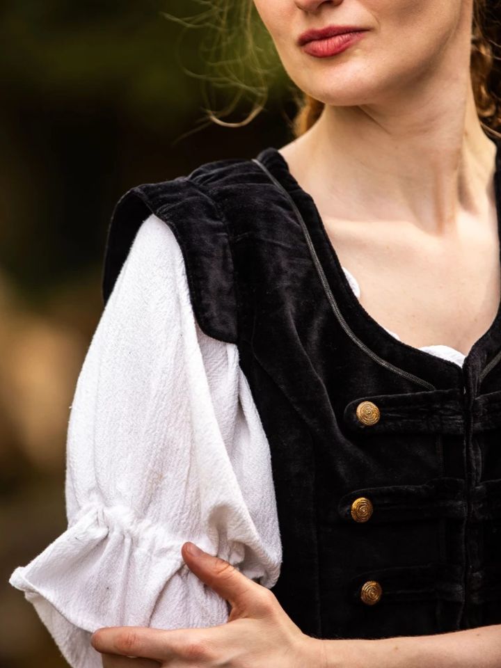 Bodice vest with metal buttons black 5