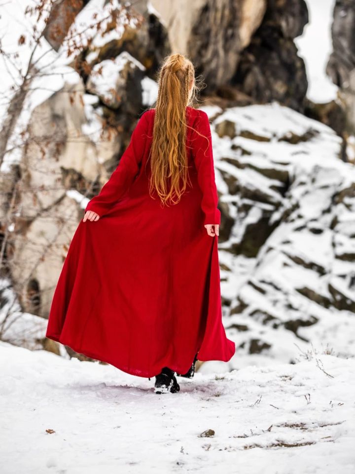 Linen dress Anna red 6