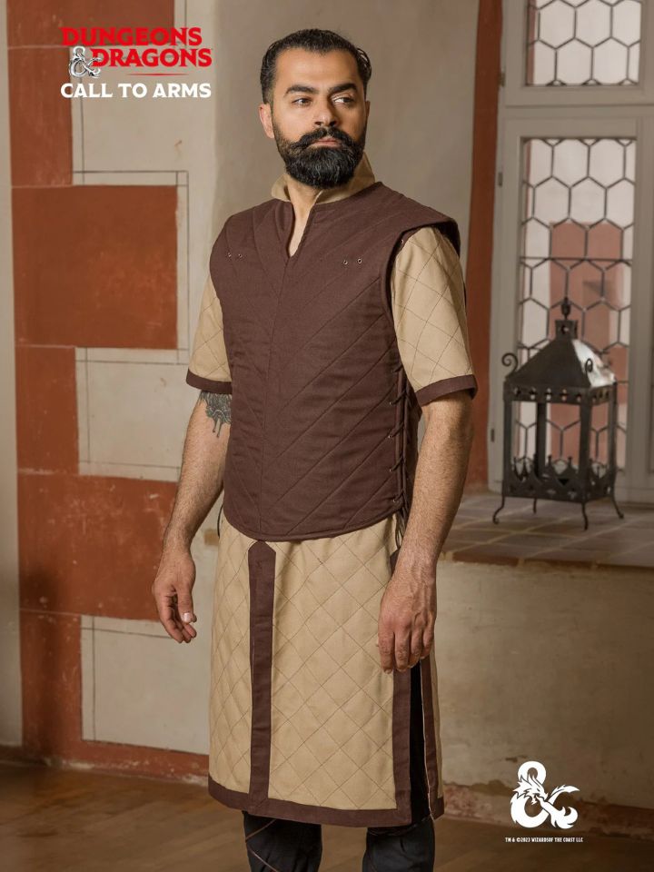 D&D fighter vest brown 6