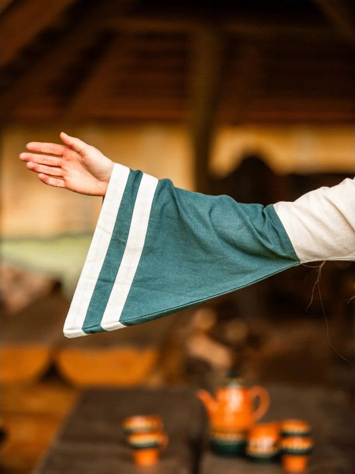 Medieval dress Dorothea nature/green M 6