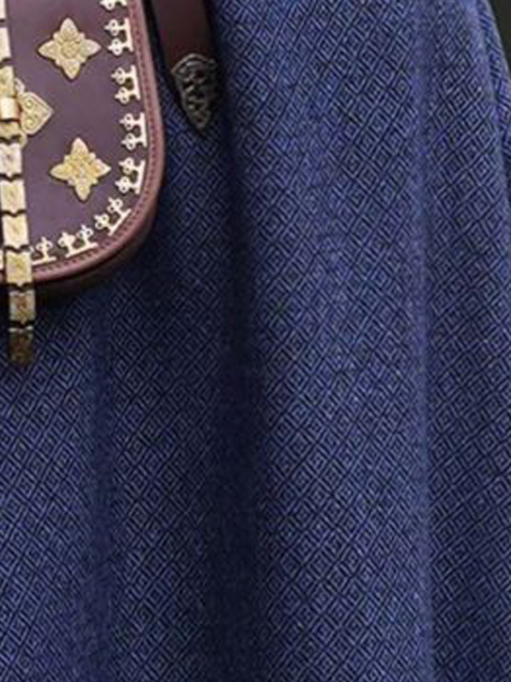 Viking wool dress Astrid blue 6