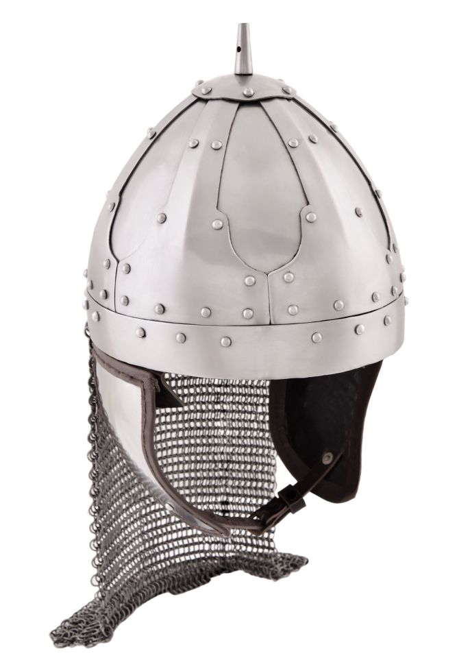 Rivited plate helmet with cheek flap 6