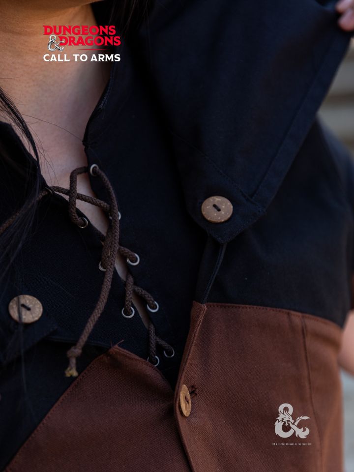 D&D rogue hooded vest brown 7