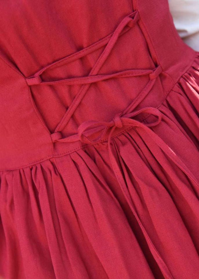 Sleeveless medieval dress Lene red XXL 7