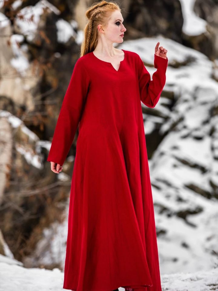 Linen dress Anna red 7