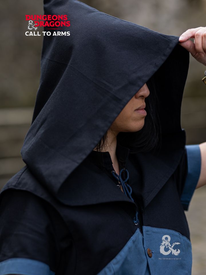 D&D rogue hooded vest woad blue S 8