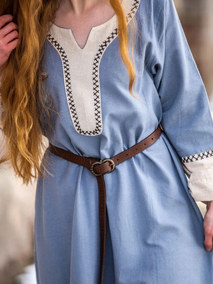 Viking dress Freya dove blue 8