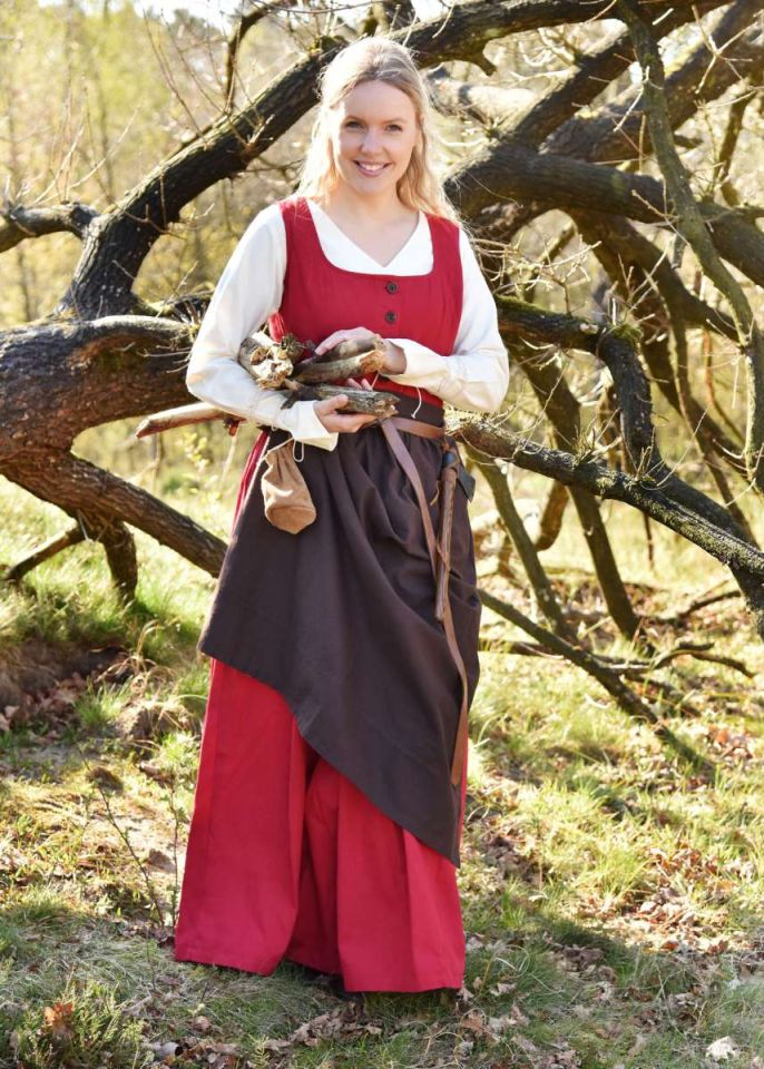 Sleeveless medieval dress Lene red XXL 9