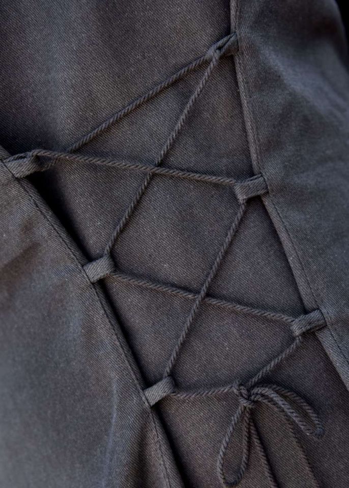 Medieval dress Meira with velvet details black M 9