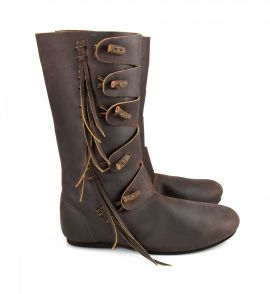 High Viking boots made from black nubuck leather 43