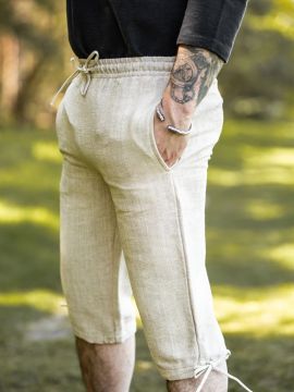 Simple knee breeches hemp L